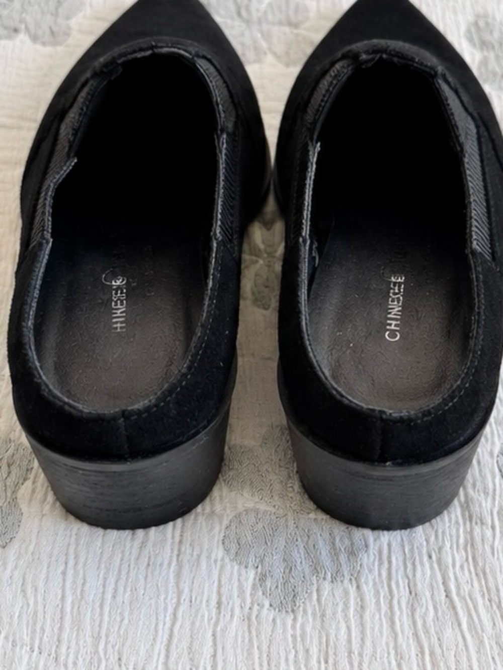 Chinese Laundry Black Suede Western Mule Booties | Pointed Toe | Size 9 - Picture 6 of 6